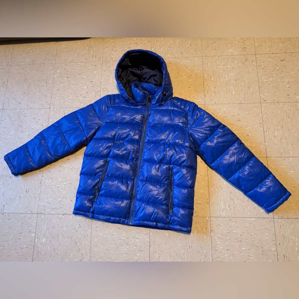 Guess Men’s Royal Blue Puffer Jacket XL